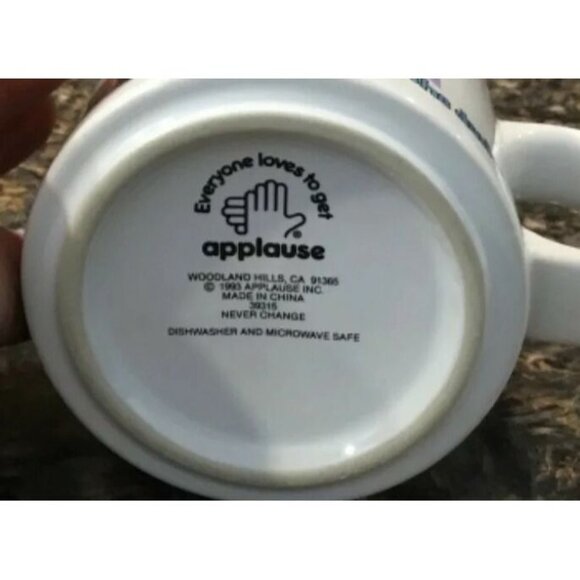 1993 Applause Mug THE JOYS OF PARENTHOOD Humor Diaper Parenting - Picture 3 of 4
